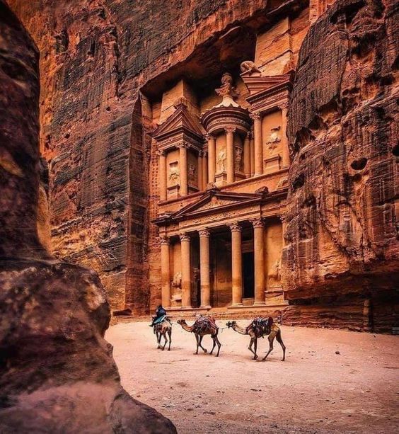Petra sandstone façades